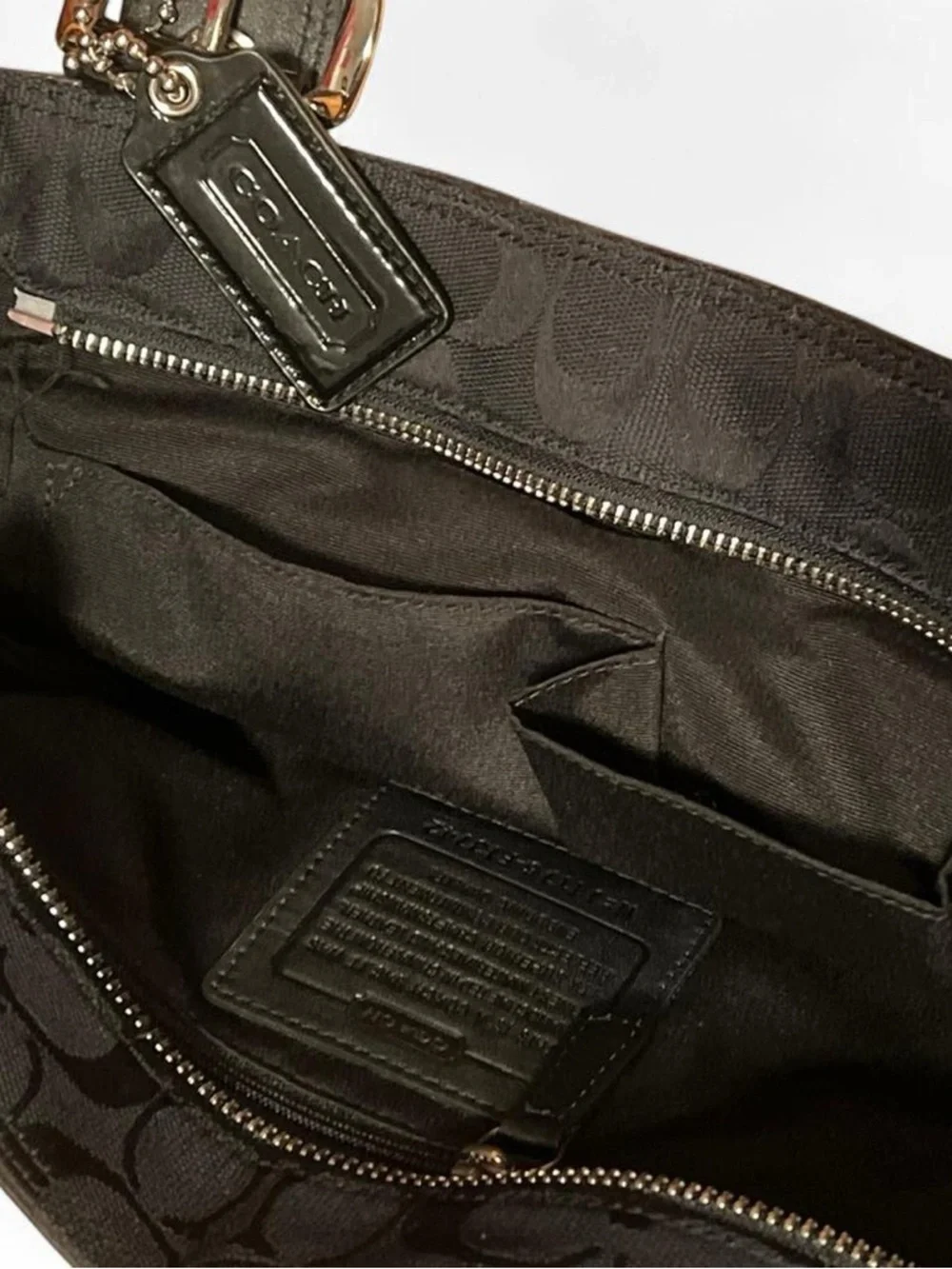 NWOT: Authentic Coach Soho Signature Pleated Tote (Style no. F13742) - Picture 5 of 6